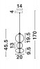 Szara owalna lampa wisząca szklana LED 20W 3000K jadalniana nad stół, wyspę LUIS LE44221 Luces Exclusivas